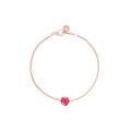 DoDo DoDo Bracciale Cuore Oro Rosa e Rubino Sintetico