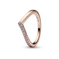 PANDORA Anello Desiderio Scintillante Asimmetrico Rose