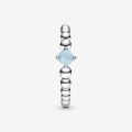 PANDORA Anello azzurro cielo decorato con sfere