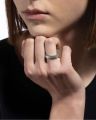 NOVE25 ANELLO FEDE GRUMETTA OPPOSITE IN ARGENTO