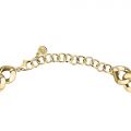 CHIARA FERRAGNI CHAIN NECKLACE YELLOW GOLD+SILVER/PAVE PINK CZ 38+7CM