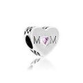 PANDORA Charm a cuore rosa Mamma