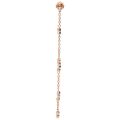 DoDo Orecchino Pendente Mini Granelli in oro rosa 9k e argento 925. 