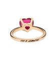 DoDo Anello 100% Amore Oro Rosa 9Ct. Con Rubino Ecologico - misure 46-60