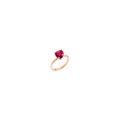 DoDo Anello 100% Amore Oro Rosa 9Ct. Con Rubino Ecologico - misure 46-60