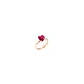 DoDo Anello 100% Amore Oro Rosa 9Ct. Con Rubino Ecologico - misure 46-60