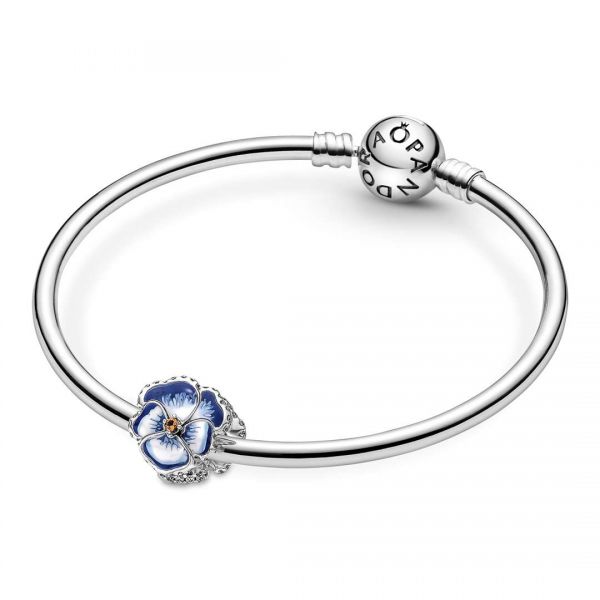 PANDORA Charm Viola del Pensiero Blu 