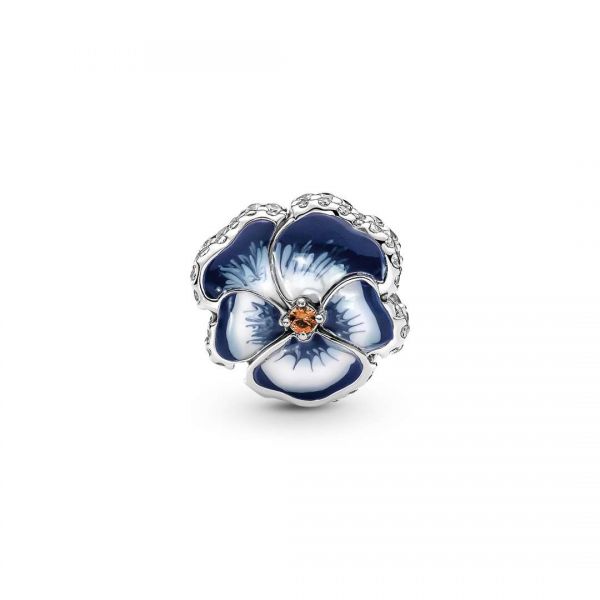 PANDORA Charm Viola del Pensiero Blu 