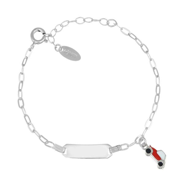 AMEN  Bracciale Junior con Targhetta e Automobile