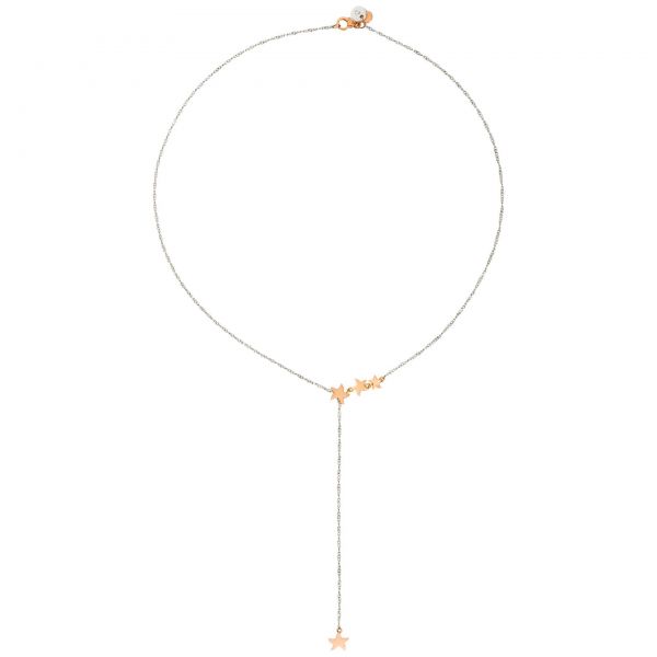 DoDo Collana lariat stellina in argento e oro rosa