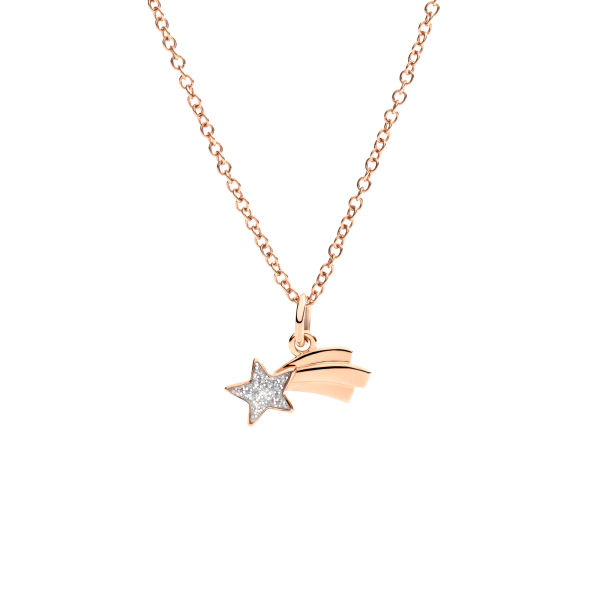 DoDo Ciondolo Stella Cometa Oro Rosa & Smalto
