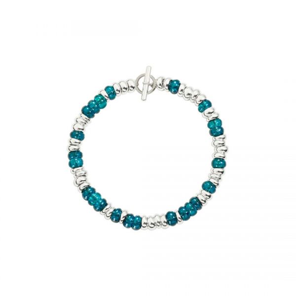 DoDo Bracciale Dodo Rondelle PET e Argento - Verde
