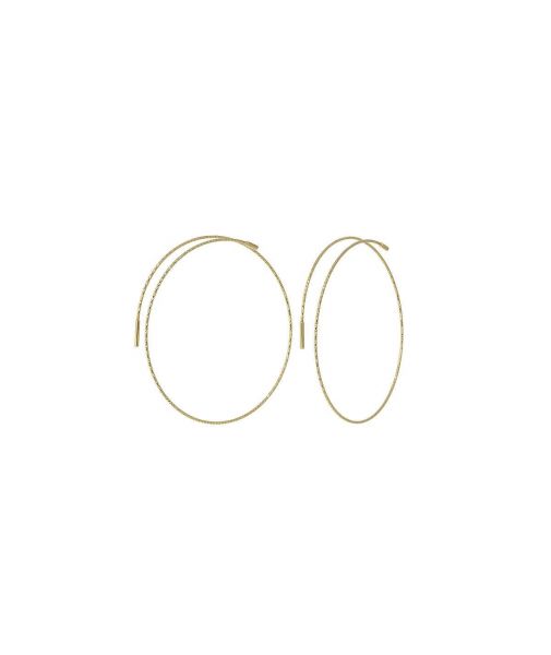 MAGIC WIRE Orecchini ANGEL diametro 2,5 in oro giallo 18KT gr. 0,63 - titanio 0,20