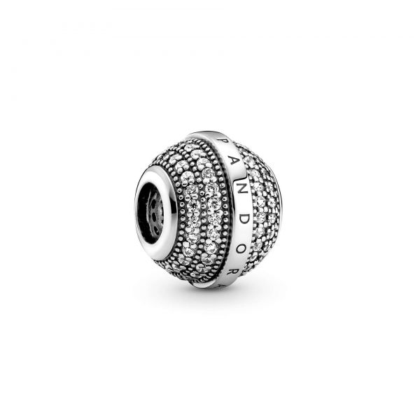 PANDORA Charm Pavè e Logo