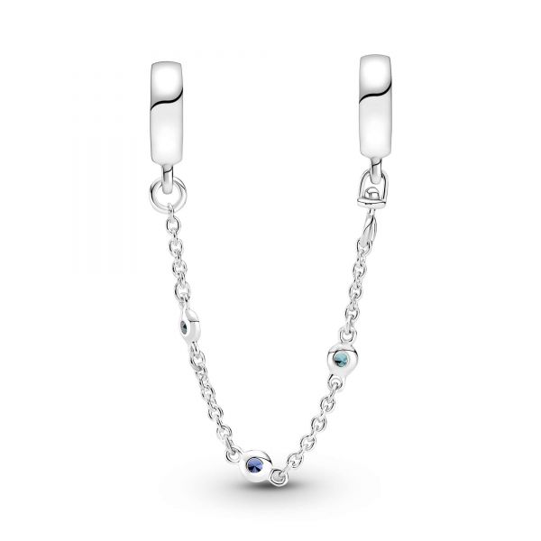 PANDORA Catena di Sicurezza Pietre Blu