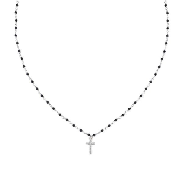 AMEN  Girocollo Argento Croce Zirconi