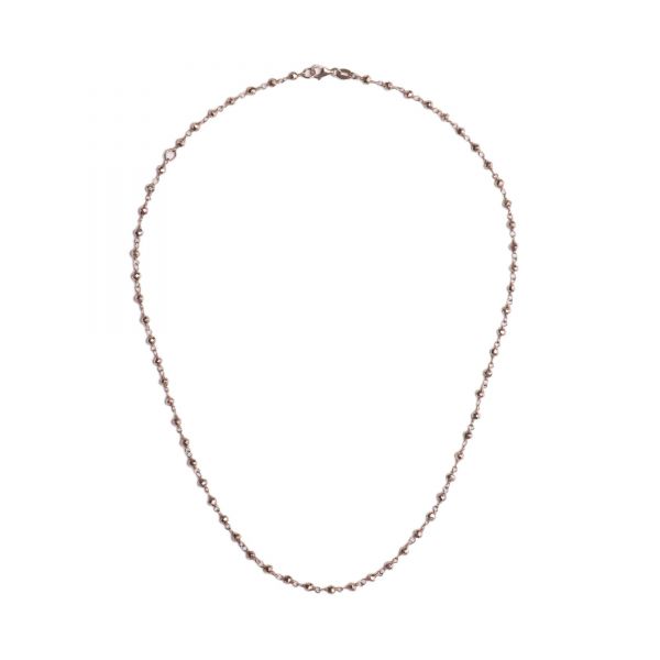 ALISEI C2- Collana Pallina Diamantata Ag925 Cm 40 rose'