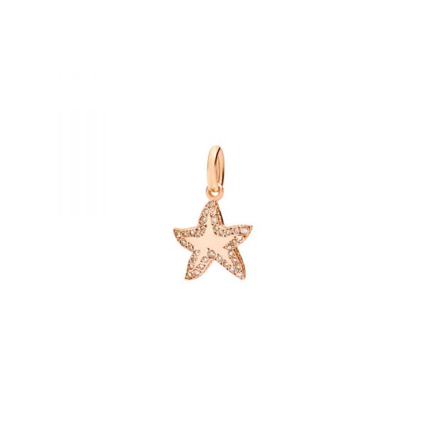 DoDo Ciondolo Stella Oro Rosa e Diamanti Brown