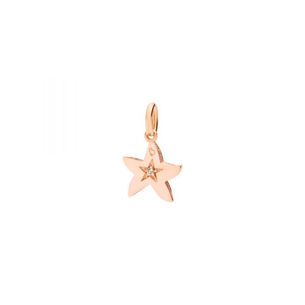 DoDo Ciondolo Stella Oro Rosa e Diamanti Brown