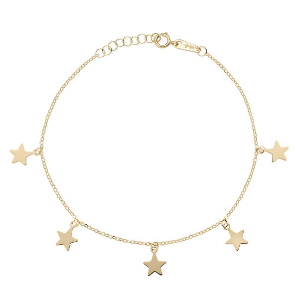 AMEN  Bracciale Stelle Charm Oro 9kt