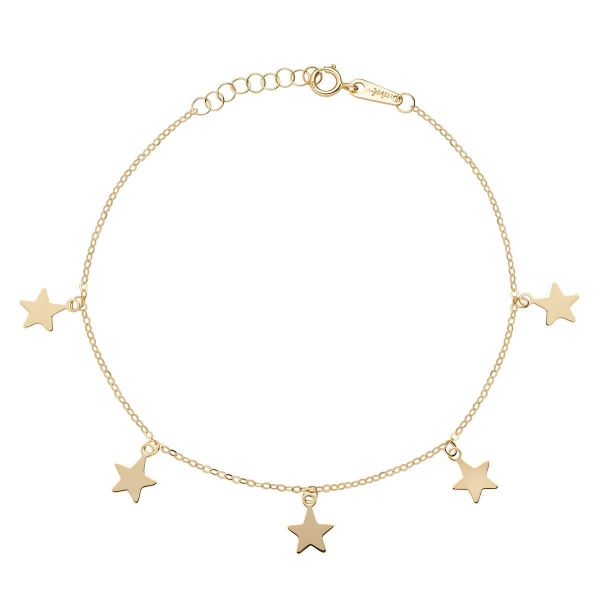 AMEN  Bracciale Stelle Charm Oro 9kt