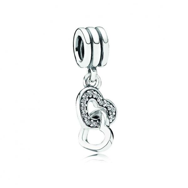 PANDORA Charm pendente Cuori intrecciati