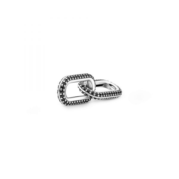 PANDORA Doppio Link Pietre Luminose Nere