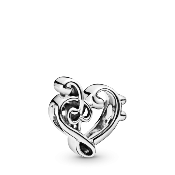 PANDORA Charm Cuore Chiave di Violino