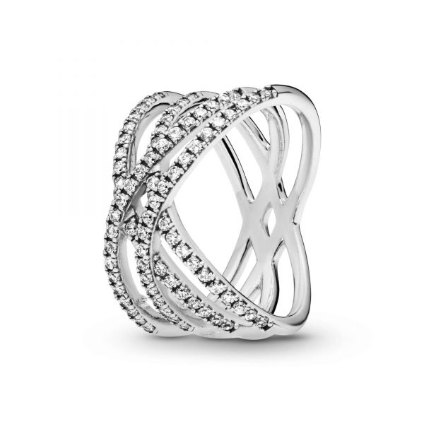 PANDORA Anello Linee intrecciate