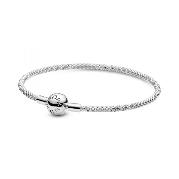 PANDORA Bracciale Pandora Moments con maglia mesh