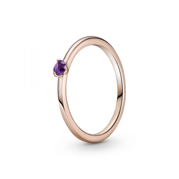 PANDORA Anello con solitario viola