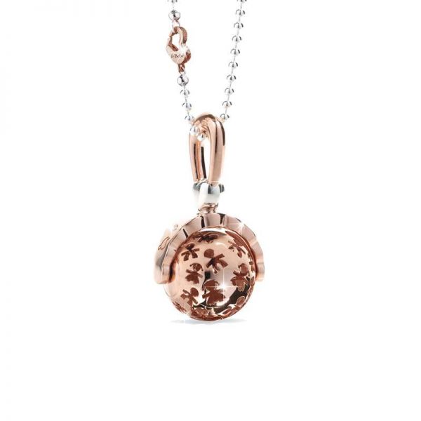 leBebè Collana Suonamore Chiama angeli Argento placcato Oro Rosa con Diamantino.