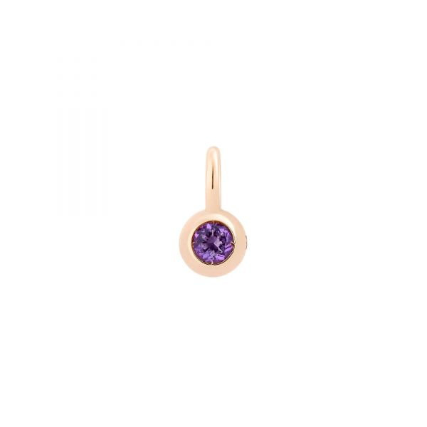 DoDo Charm Oro Rosa 9k & Ametista (CT 0.09 ) Misura Large