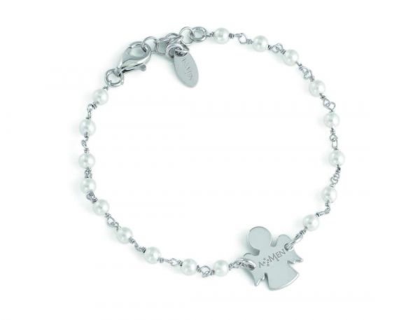 AMEN  Angeli bracciale Junior AG925 e perle swarovski Lungh. 12+2 cm