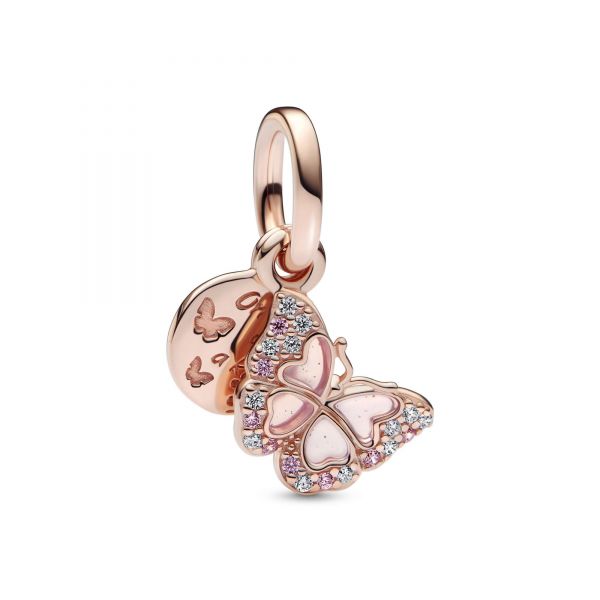 PANDORA PANDORA Charm Farfalla Rosa Pendente "One Of A Kind" 