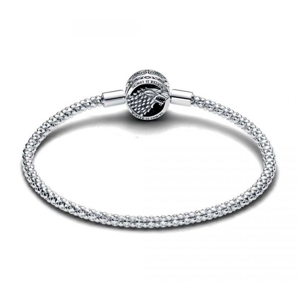 PANDORA Il Trono di Spade,Bracciale Maglia Geometrica con Chiusura stemma Casata
