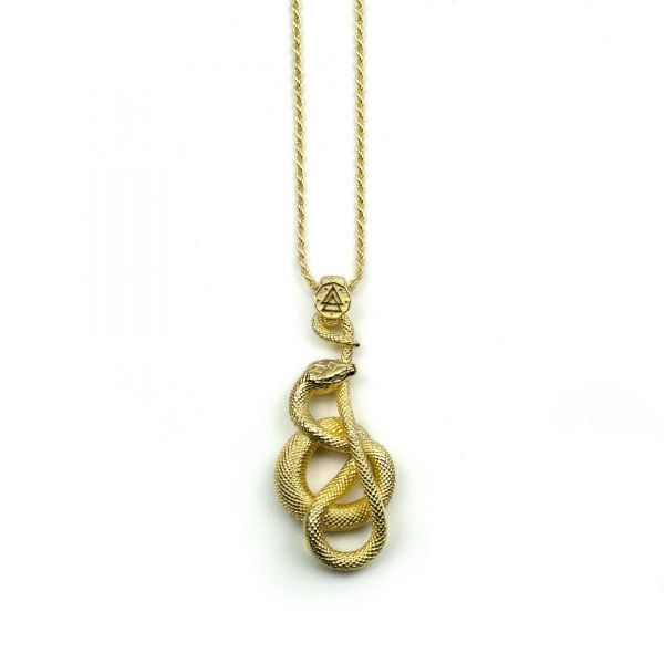 NOVE25 COLLANA SERPENTE UROBORO / GALVANICA ORO GIALLO LUCIDO