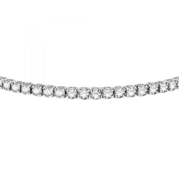 CHIARA FERRAGNI DIAMOND HEART BRACELET SILVER+WHITE ROUND CZ 175+15MM