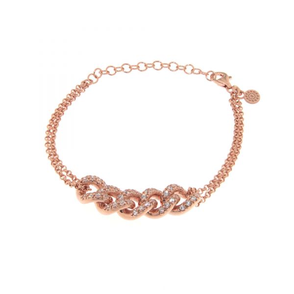 ALISEI Bracciale Grumetta Bianca ag925 rosè ALISEI