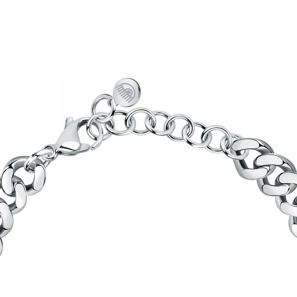 CHIARA FERRAGNI CHAIN BRACELET SILVER W/BLUE CZ 160+30MM