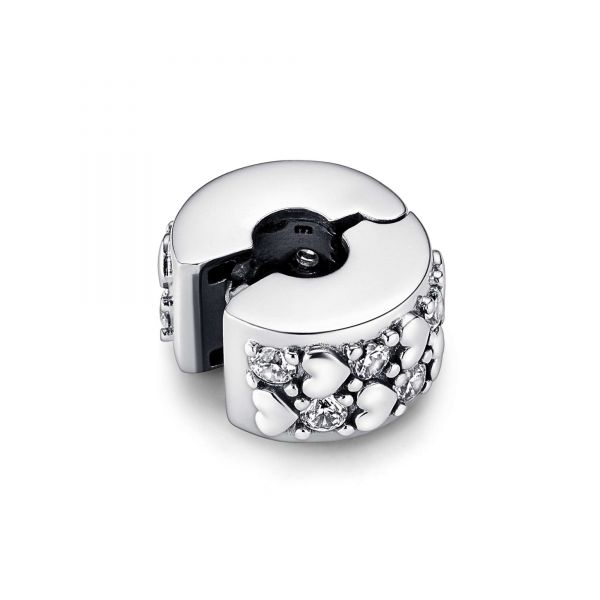 PANDORA Clip Cuori e Pietre