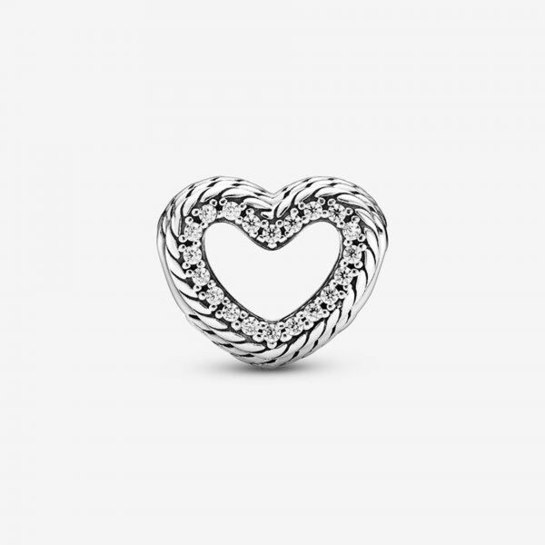 PANDORA Charm a cuore aperto con maglia snake