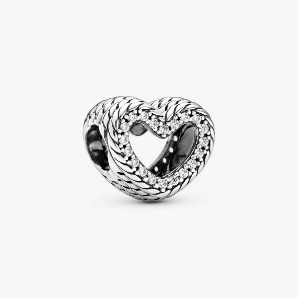 PANDORA Charm a cuore aperto con maglia snake