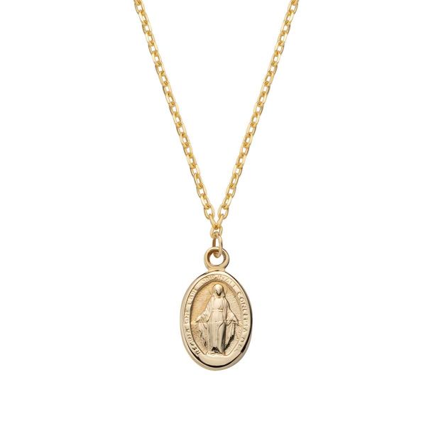 AMEN  Collana Medaglia Miracolosa Piccola Oro 9kt