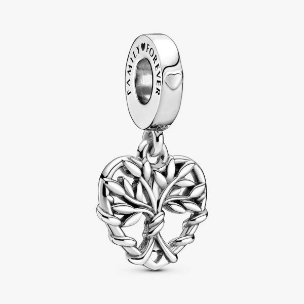 PANDORA Charm pendente a cuore Albero della famiglia