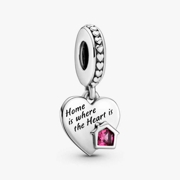 PANDORA Charm pendente a cuore Love My Home