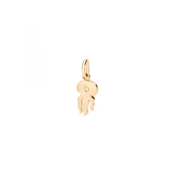 DoDo Ciondolo Medusa Oro Giallo con Diamanti Bianchi e Spinelli Rosa
