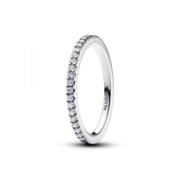 PANDORA Anello Pavé Fascia Sottile