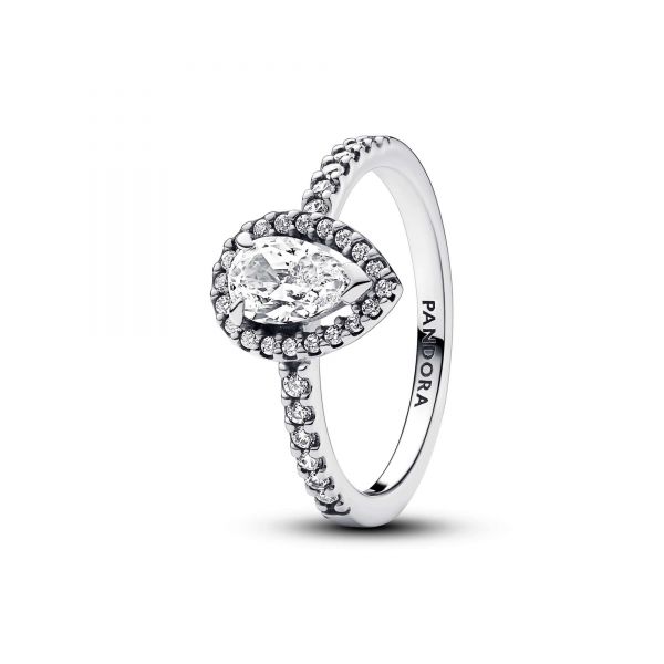 PANDORA Anello Punto Luce Goccia Piccola
