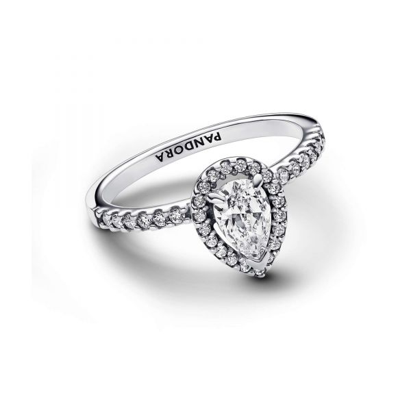 PANDORA Anello Punto Luce Goccia Piccola